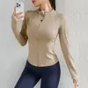 Nova jaqueta esportiva transfronteiriça para mulheres, corte justo, cardigã com zíper, alta elasticidade, confortável para corrida, roupas fitness lulu para yoga
