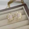 Brincos Elegantes Novo Estilo 2023 para Mulheres Agulha de Prata S925 Brincos Franceses Retrô Estilo ins Brincos de Pérola com Zircônia Cheia