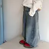 Jeans de pierna ancha para niños estilo coreano de primavera y otoño, ropa para niños y niñas, jeans casuales holgados de retazos de moda estilo coreano
