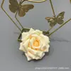 Flor Artificial de Rosa al por Mayor Transfronteriza 3 Cabezas Rosa Moca Decoración Suave para el Hogar Boda de Gama Alta Decoración de Boda Flor de Seda