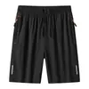 Shorts Masculinos de Primavera Transfronteiriços Largos Retos Pretos de Comprimento Médio para Uso Casual ao Ar Livre Tamanho Plus