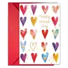 Juego de Sobres para Tarjetas de Felicitación de Amor del Día de San Valentín con Decoración de Patrón de Corazón Rosa, Tarjeta de Regalo de Bendición Romántica para Fiestas, Pedido Mínimo de 10 Juegos