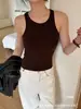 Novo estilo outono e inverno, top regata sexy para mulheres com bojo, adequado para usar por baixo ou por cima, design único, top justo com costas bonitas
