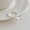 Anel de Prata Esterlina S925 Design Feminino Simples Liso Anel de Prata Nicho Alto Padrão Anel Antidesgaste Joias Atacado