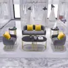 Sofá Combinado de Tela Nórdica de Lujo Ligero Salón de Belleza Fotografía de Bodas Sala de Exposiciones Área de Recepción y Negociación Cabina de Mesa y Silla para Ocio