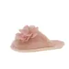 Pantuflas de Felpa con Flores Estilo Hada para Mujer 2026 Invierno Silenciosas para Interior Hogar Suela Suave Ligeras Cálidas de Algodón