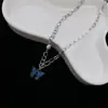 Collar de Mariposa Dulce y Fresco para Mujer, Empalme de Perlas, Diseño de Nicho, Cadena Estilo Hip-Hop Minimalista Ins, Cadena para la Clavícula