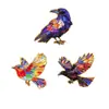 Broche Insignia de Metal de Cuervo Colorido Pájaro Pequeño Adorno Creativo Accesorio Pin Decoración Ropa Mochila Transfronterizo