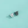 Plata de Ley S925 Cuentas Espaciadoras Creativas de Bádminton Accesorios Hechos a Mano DIY Pulsera de Cuerda Trenzada Collar Borla Sombrero Cuentas para Sombrero de Flor