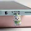 Adornos Colgantes Decorativos, Tapón Antipolvo para Teléfono Móvil, Tipo-C 2D Acrílico con Forma de Gato Lindo Pieza Plana de Interfaz