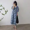 Elegante Vestido Largo para Mujer, Nuevo Estilo Coreano Verano 2025 Diseño Francés, Corte Holgado que Oculta la Figura y Te Hace Ver Más Delgada