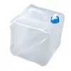 Cubo plegable para almacenamiento de agua de camping al aire libre con grifo, tanque de agua de plástico portátil para viajes en coche, contenedor de agua plegable