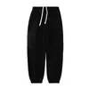 Pantalones de chándal holgados unisex para deportes al aire libre, de algodón peinado resistente, engrosados, de pierna recta con puños, pantalones cálidos de invierno