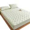 Lençol de Cama Impermeável de Algodão Cru Classe A, Capa de Colchão Transfronteiriça Personalizada, Cobertura de Cama Antiderrapante, Lençol de Cama Acolchoado Meio Coberto com Padrão de Peônia