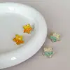 2025 Nuevos Pendientes Graduales de Cristal de Estrella de Cinco Puntas Estilo Ins Pendientes Pequeños y Exquisitos Estilo Coreano Moda Elegante Extranjera Oreja