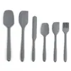 Juego de espátulas de silicona para cocina y repostería casera, juego de 6 piezas para pastel, mantequilla, aceite de barbacoa y ensalada