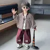 Chaqueta para Niños 2026 Nueva Temporada Primavera y Otoño Chaqueta de Béisbol Tendencia Casual para Niños Medianos y Grandes Ropa Exterior para Niños Estilo Coreano