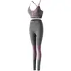 Roupas Esportivas Transfronteiriças Novos Europeus e Americanos Yoga Fitness Corrida Calças Leggings Soltas Respiráveis Conjunto de Calças de Yoga e Regata