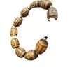 Pulsera de jade Diente de tigre Pulsera de cuentas de cielo cuentas de barril pulsera de diez mil caracteres Pulsera de eslabones de camino de cuentas de cielo pulsera de ágata con patrón trasero pulsera