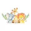 BR0139E Desenho Animado Colorido Fofo Cure Animal Pequeno Fofo Adesivos de Parede Autoadesivos Sala de Estar Quarto de Crianças Adesivos Decorativos