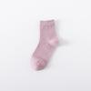 Meias Femininas de Cor Sólida, Estilo Primavera e Outono, Absorventes de Suor, Modernas, Versáteis, Meias Longas Casuais, Meias de Algodão Brancas para Todas as Estações, Antibacterianas