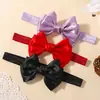 Diadema Popular Transfronteriza para Bebé Niña Lazo de Satén Antideslizante a Prueba de Frío Color Sólido Versátil para el Cabello de Bebé 5399