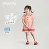 Vestido para Bebé Niña, Vestido de Princesa para Niña, Vestido de Verano, Vestido Pequeño de Moda Estilo Preppy con Cuello Polo para Niños, Mangas Cortas