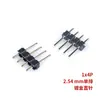 Conector de Pines de Fila Única Paso 2.54MM 1*2/3/4/5/6/7/8/10/12/20/40P Pin de Hierro Pin Chapado en Oro