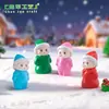 Muñecas Creativas de Cambio de Disfraz de Navidad para Micro-Paisajes, Figuras Lindas, Decoraciones DIY, Accesorios Colgantes, Mini Adornos de Resina