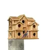 Casa para pájaros de exterior, casa para 10 pájaros, casa para pájaros familiar con capacidad para 10 pájaros, casa para pájaros decorativa para jardín y patio