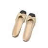 Sapatos Rasos Slip-On Quadrados para Mulheres, Nova Coleção Primavera e Outono 2025 Estilo Coreano Color Block Planos Confortáveis Casuais Loafers Slip-On
