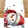 Corredor de mesa de Natal mais vendido da Amazon, toalha de mesa decorativa para mesa de jantar da sala de estar, toalha de mesa impressa em linho atacado