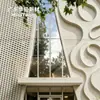 Paneles de Muro Prefabricados con Forma de GRC Formas Geométricas Cóncavas-Convexas Muro Cortina de Concreto Expuesto Edificios de Oficinas de Alta Gama Paneles Decorativos de Colgado en Seco