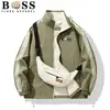 Explosões Transfronteiriças Moda Masculina Gola Jaqueta Dupla Face 2025 Primavera e Outono Nova Marca de Moda Versátil Top Jovem