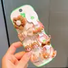 Conjunto de Elásticos de Cabelo Florais Desenho Animado Estilo Coreano, Presilhas para Franja Infantil, Acessórios de Cabelo Versáteis para Meninas e Estudantes
