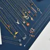 Venta Directa de Fábrica Personalizada Moda Cadena para Clavícula Collar con Colgante de Circonita Nuevo Diseño Calidad Ins Estilo Minimalista Europeo y Americano