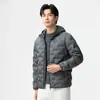 Jaqueta de Penas Leve com Capuz para Homens, Roupas de Inverno Soltas e Quentes, Jaqueta de Penas de Pato Branco de Alta Qualidade para Jovens no Outono e Inverno
