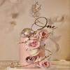 Decoración de pastel de estrella de cristal DIY con alambre de aluminio dorado y plateado, adornos para pastel de hadas.