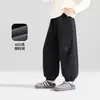 Roupas Infantis Zuoxi Calças de Veludo para Meninos Outono/Inverno 2026 Novo Modelo Calças Quentes Forradas com Lã Infantil para Crianças Maiores