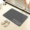 En Stock Estilo Japonés y Coreano Sencillo Temática de Gatos Alfombra de Baño Absorbente para el Hogar Tierra de Diatomeas Resistente al Desgaste Resistente a la Suciedad Felpudo para la Entrada