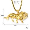 Novo Europeu e Americano Hot Selling Agressivo Leão Animal Pingente para Homens e Mulheres Hip-hop Joker Personalizado Casal Colar Atacado