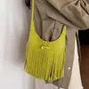 Bolso con flecos para mujer, nueva moda de verano 2026, bolso de hombro y cruzado de nicho de lujo de alta gama para el día a día