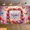 Fundo para Dia das Mães de Novo Produto Transfronteiriço, Decoração de Feriado de Alta Qualidade para Montagem Interna e Externa, Bandeira de Banner para Fotografia