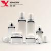 Venta al por mayor del fabricante Botella Cuadrada de Acrílico Color Crema Blanco Perlado Botella de Set Cosmético para Loción Esencia Crema Facial Productos para el Cuidado de la Piel