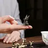 Quemador de Incienso de Aleación Estilo Antiguo Chapado en Cobre, Doce Signos del Zodiaco, Portainciensos, Quemador de Incienso Horizontal, Sándalo, Madera de Águila, Quemador de Incienso para Ceremonia del Té