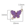 Colgantes de Aleación para Aceite de Goteo Doble Mariposa de 20 mm Accesorios Materiales Hechos a Mano para Bricolaje Materiales para Colgantes de Cadena de Teléfono Venta al Por Mayor