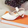 Sandálias de Salto Alto Femininas Sandálias de Tamanho Grande Baotou Sapatos Individuais 35-41 Tamanho Grande