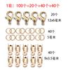 100 piezas/juego de 6 cierres de langosta de colores con cierre de cordón de cuero, hebillas para collar, hebillas para joyería, accesorios con cuentas DIY