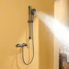 Nuevo Juego de Ducha de Cobre para el Hogar Grifo Mezclador Simple Grifo Integrado Baño Ducha Fría y Caliente Baño