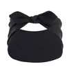 Diadema Elástica para el Cabello con Lazo de Orejas de Conejo Nudo Color Sólido Diadema Deportiva de Yoga Absorción de Sudor Anti-Sudor Accesorios para la Cabeza Estilo Europeo y Americano